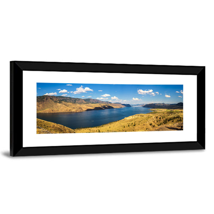 Golden Grass at Kamloops Lake Wall Art as a framed print