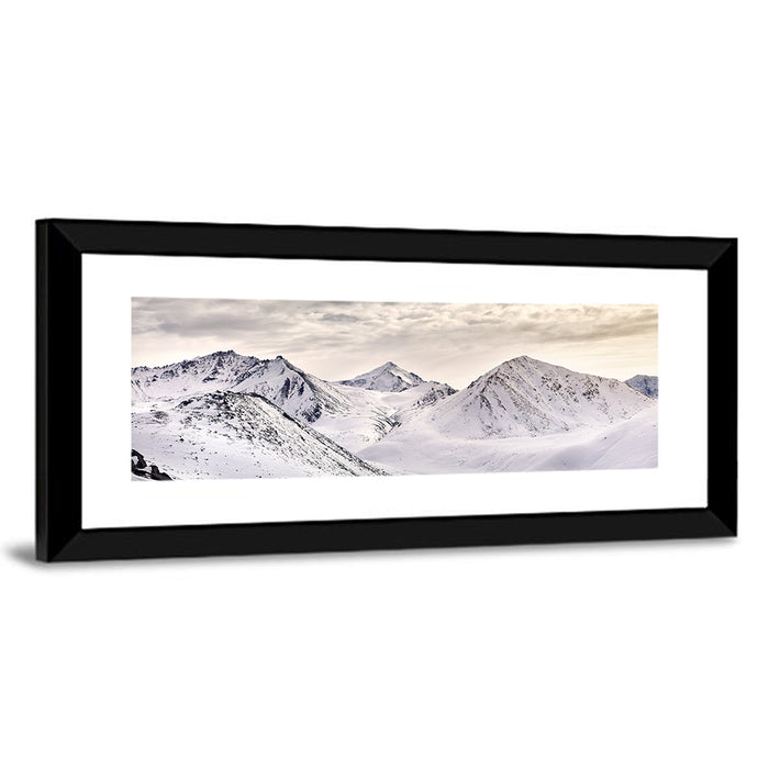 Zaili Alatay Snow Peaks Wall Art as a framed print