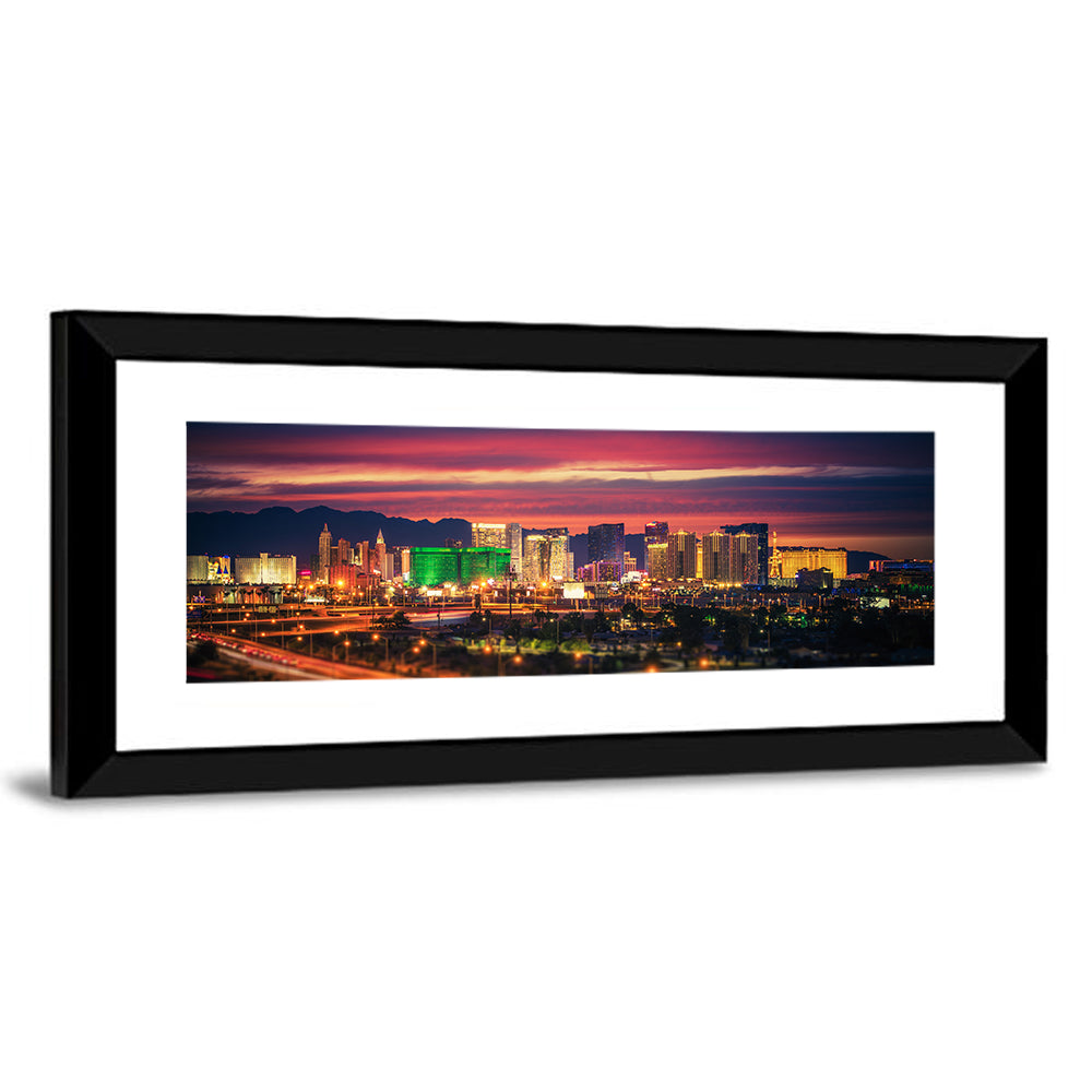 Las Vegas Twilight Skyline Wall Art