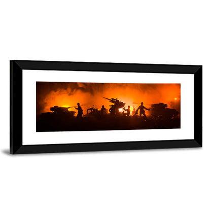 Active War Field Scene Wall Art