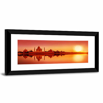 Taj Mahal Sunset Wall Art