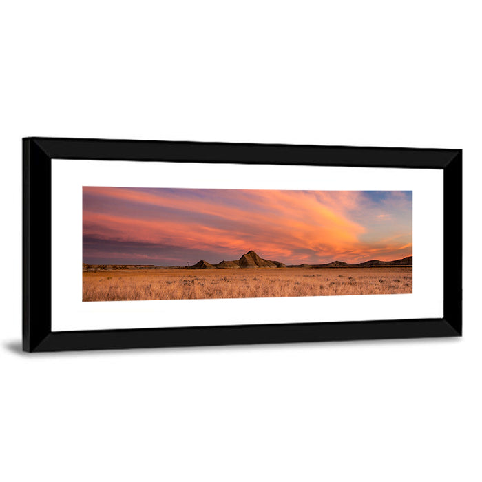 Toadstool State Park Sunset Wall Art as a framed print