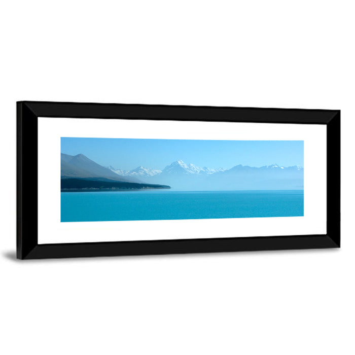 Turquoise Lake Pukaki View of Mount Cook Wall Art as a framed print