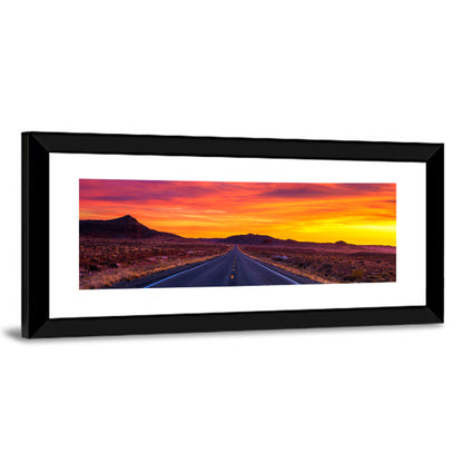 Infinite Road Sunset Wall Art