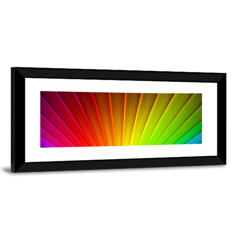 Geometric Rainbow Rays Wall Art