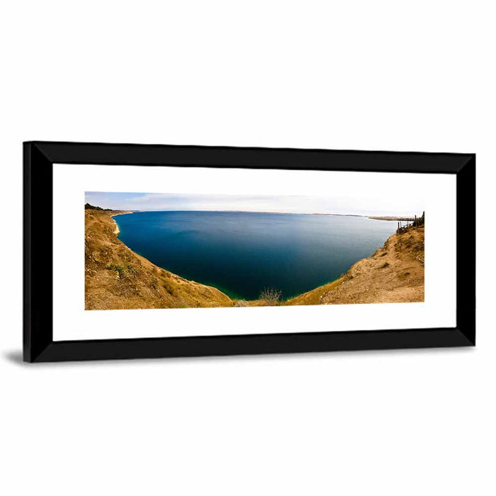 Lake Assad Cliffs, Syria Wall Art as a framed print