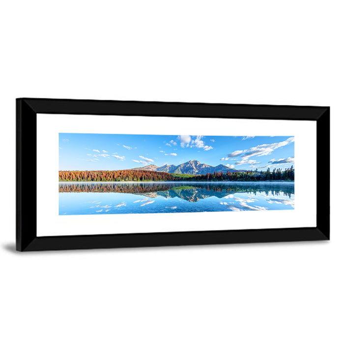 Patricia Lake Autumn Reflection Wall Art as a framed print