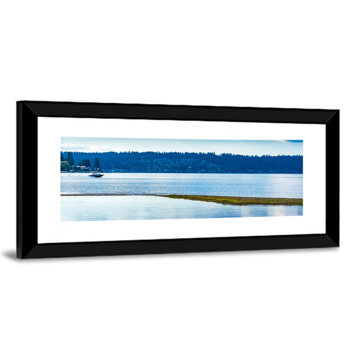 Lake Sammamish Reflection Wall Art as a framed print