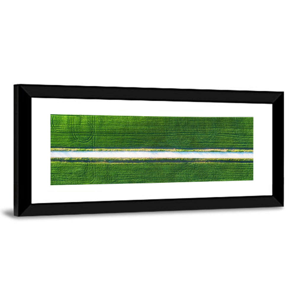 Aerial Irrigation Canal View Wall Art