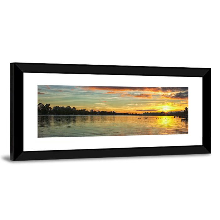 Lake Marion Golden Sunset Wall Art as a framed print