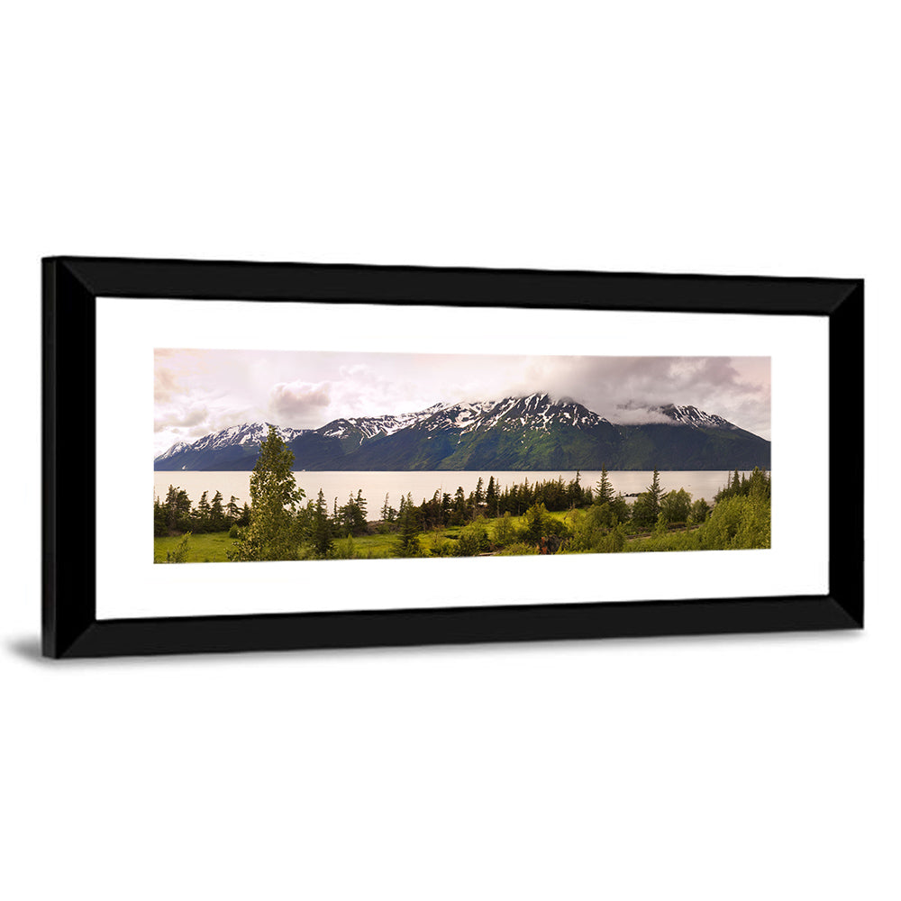 Alaska Mountain Lake View Wall Art