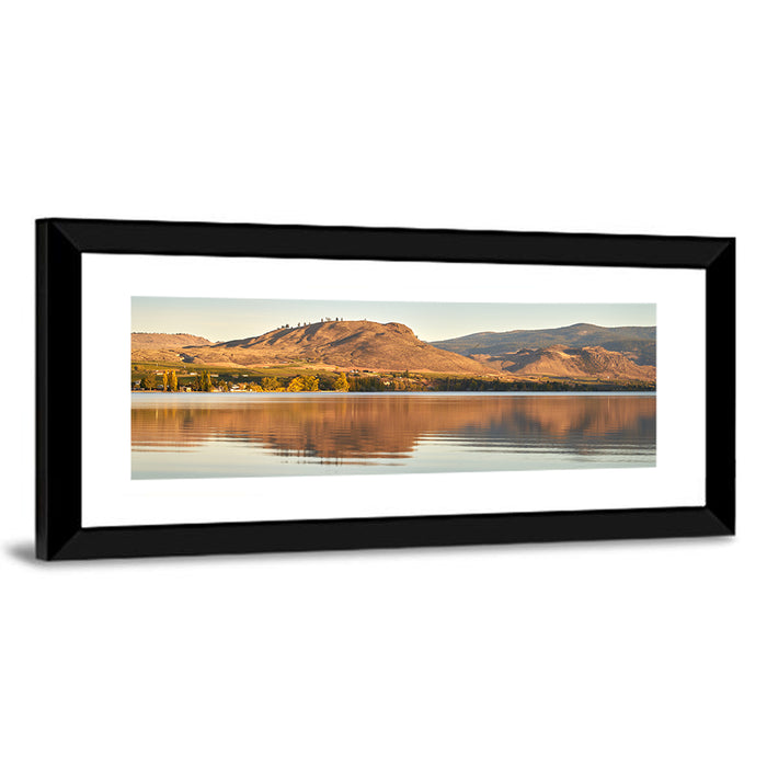 Osoyoos Lake Moonlit Reflection Wall Art as a framed print