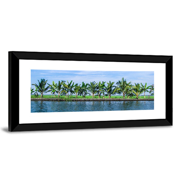 Vembanad Lake Landscape Wall Art as a framed print