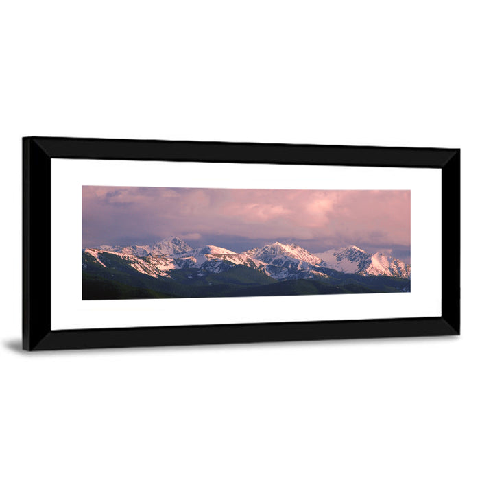 Spanish Peaks Alpenglow Montana Wall Art as a framed print