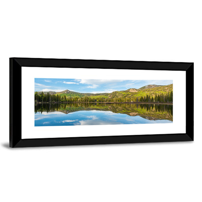 Silver Lake Reflection Wall Art as a framed print