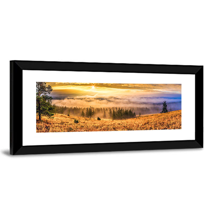 Ural Taiga Sunrise Wall Art as a framed print