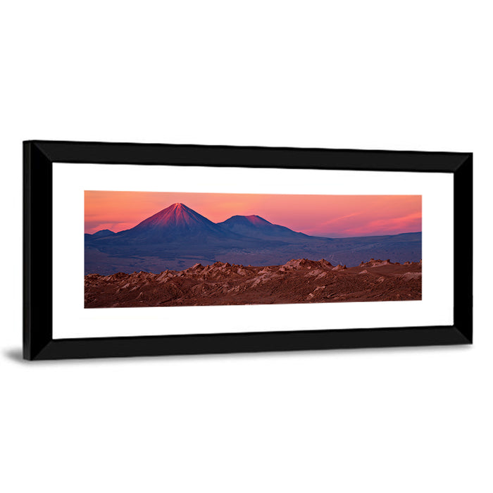 Valle De La Luna, Licancabur Volcano Wall Art as a framed print