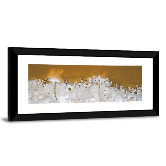Lac Rose Salt Flats Senegal Wall Art as a framed print