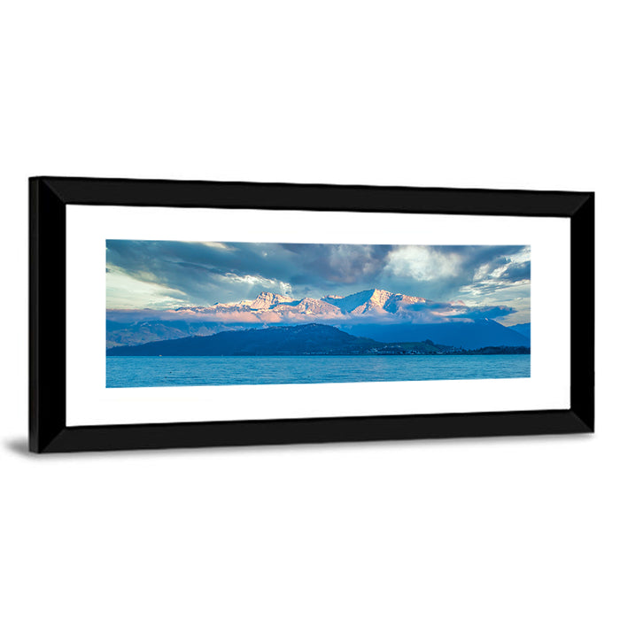 Lake Obersee Golden Hour Wall Art as a framed print