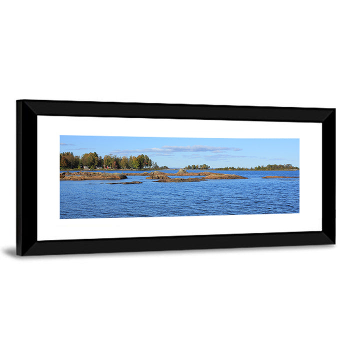 Lake Vanern Rocky Shoreline Wall Art as a framed print