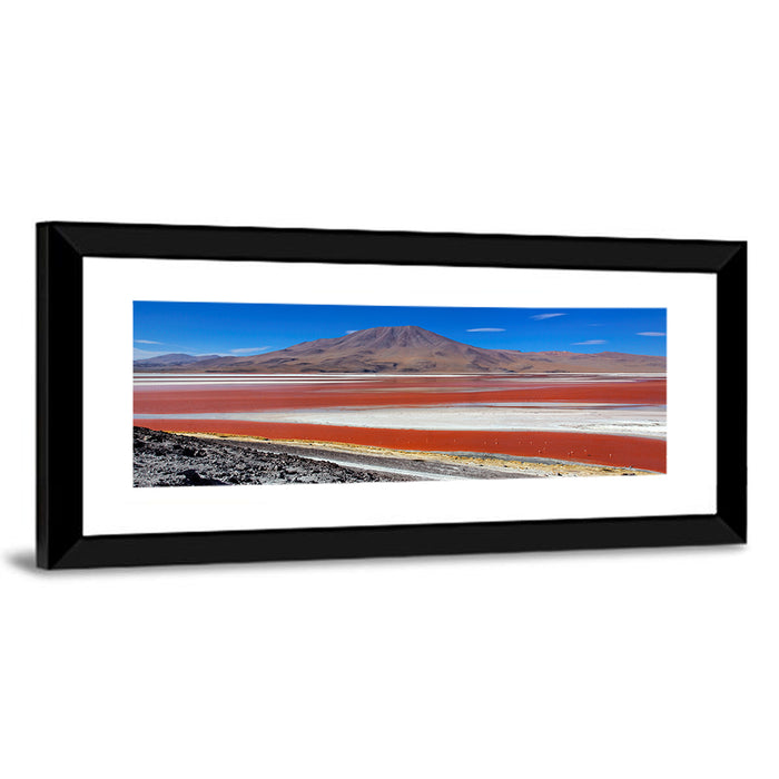 Laguna Colorada Red Lake Wall Art as a framed print