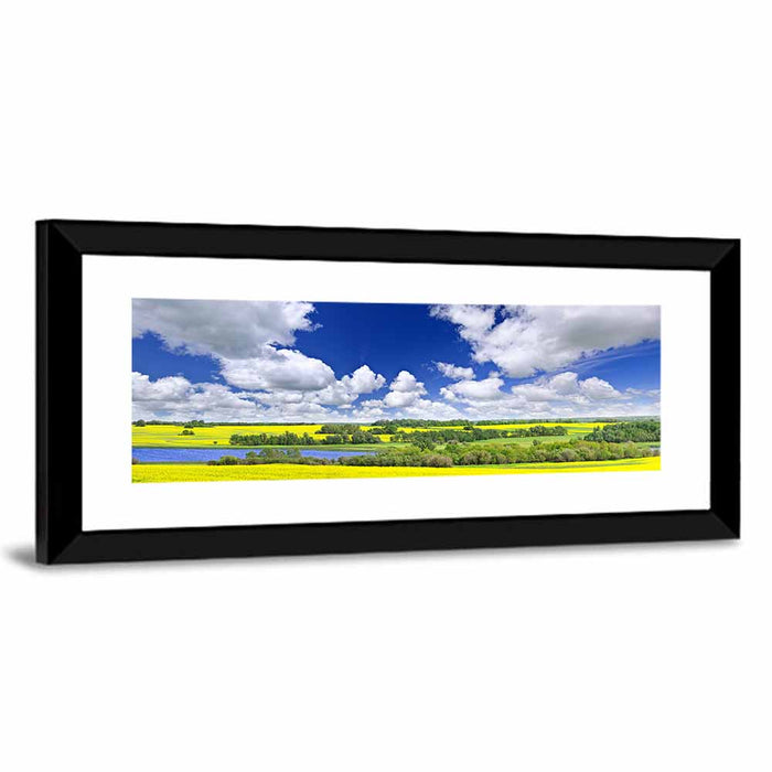 Saskatchewan Canola Field Wall Art as a framed print