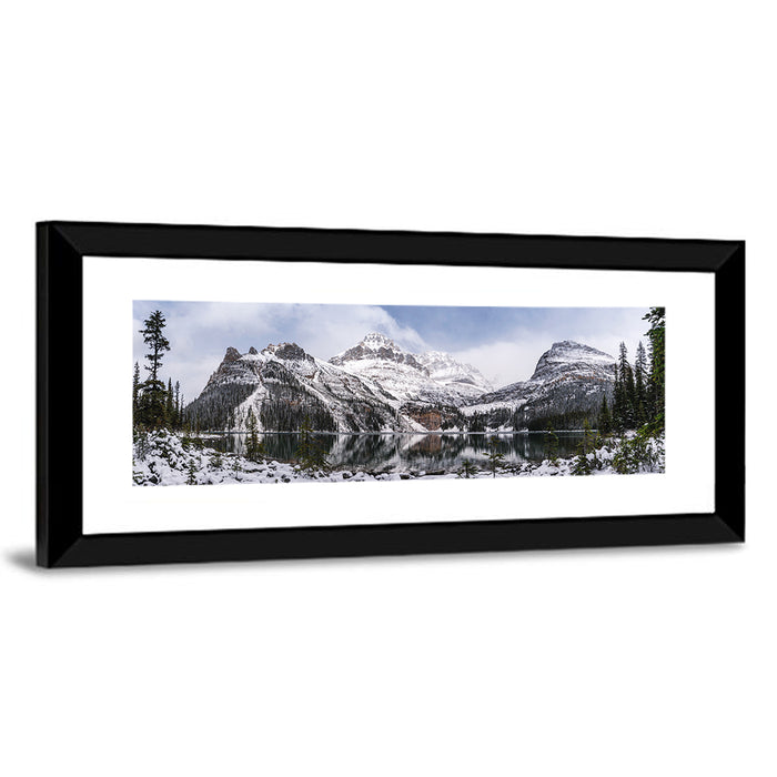 Lake O Hara Winter Reflection Wall Art as a framed print
