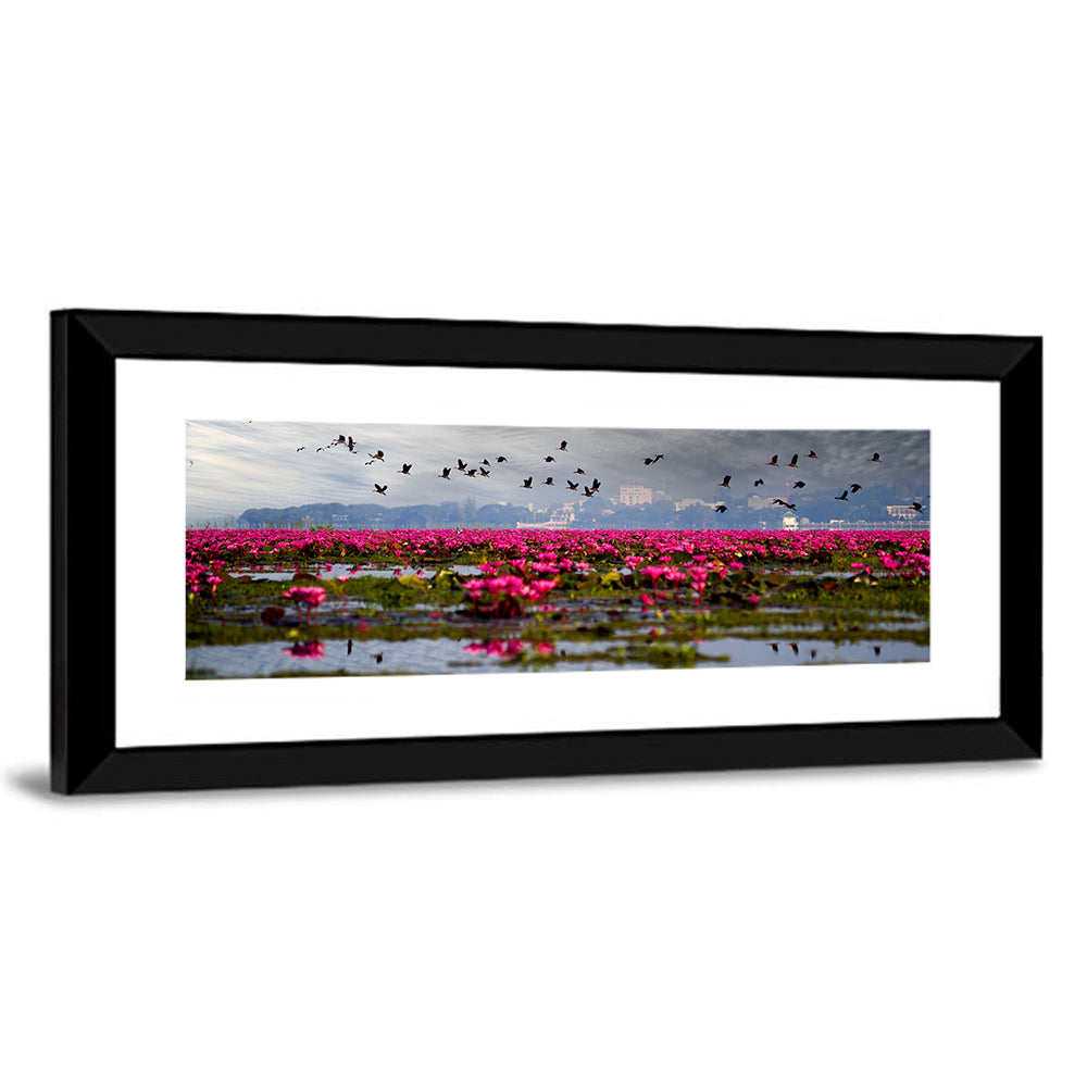 Red Lotus Lake Wall Art