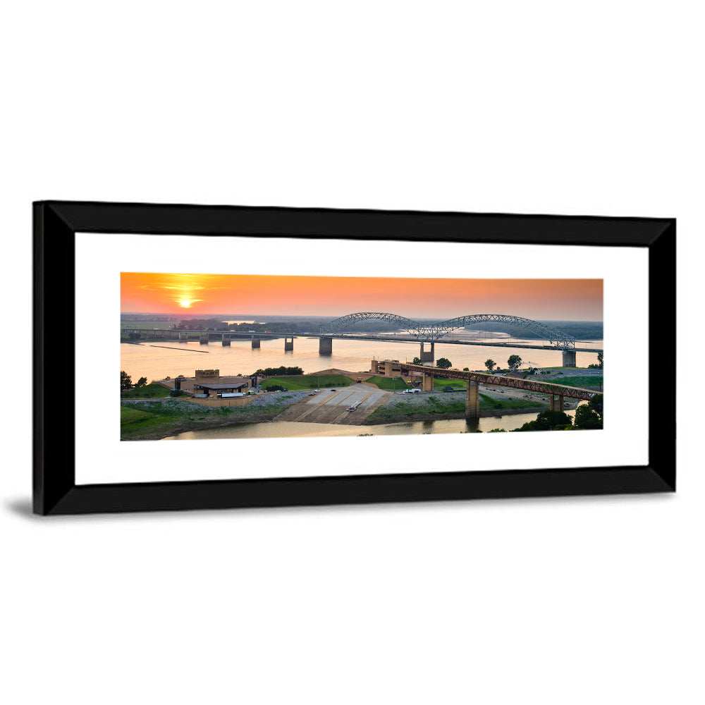 Hernando De Soto Bridge at Sunset Wall Art