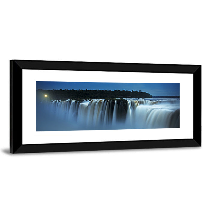 Moonlit Iguazu Falls Wall Art as a framed print