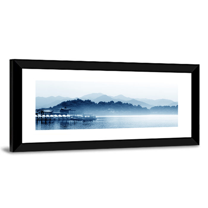 Hangzhou West Lake Wall Art as a framed print