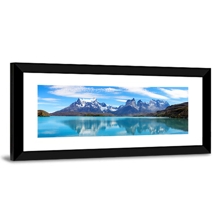 Torres Del Paine Reflection Wall Art as a framed print