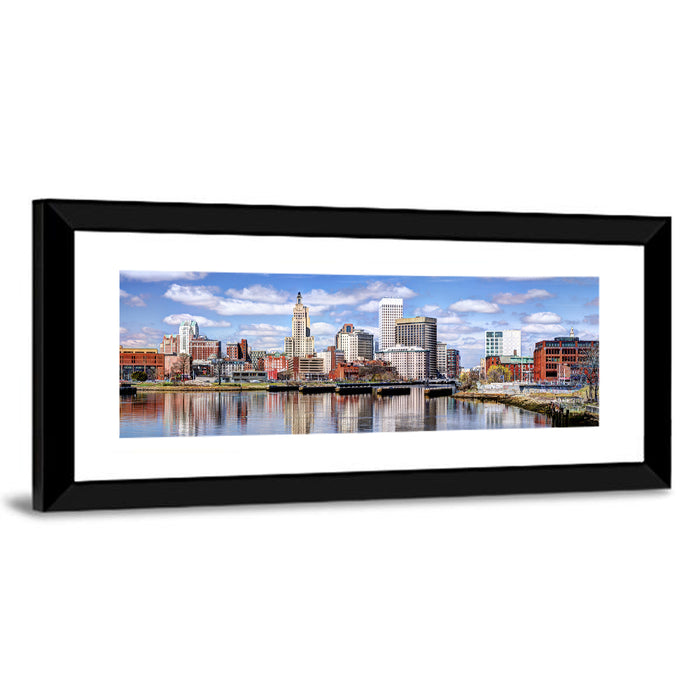 Providence Skyline Wall Art as a framed print