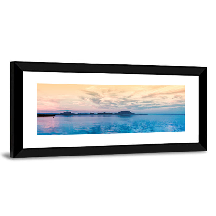 Lake Balaton at Golden Hour Wall Art as a framed print