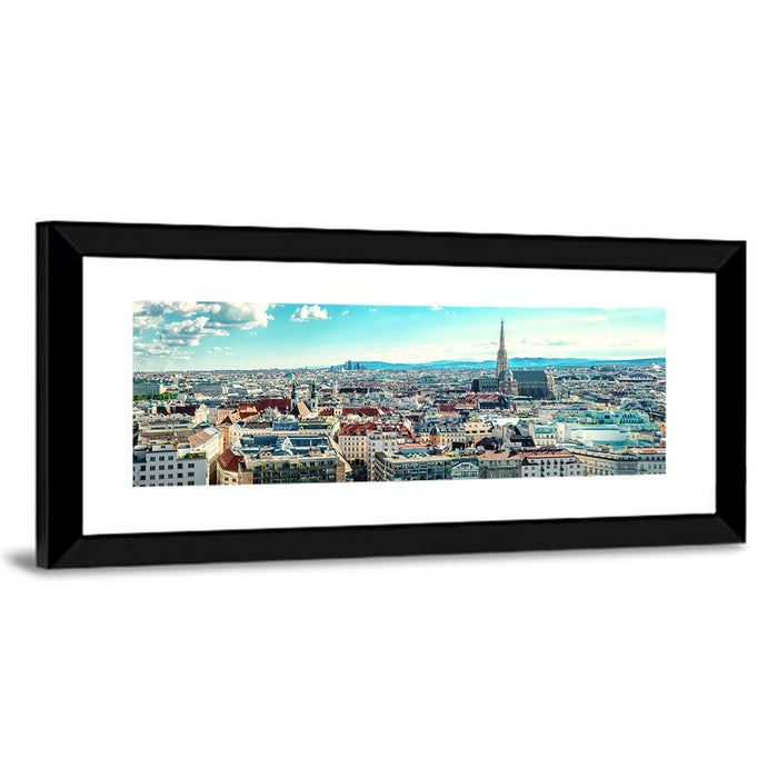 Vienna Skyline with St. Stephen's Cathedral Wall Art as a framed print