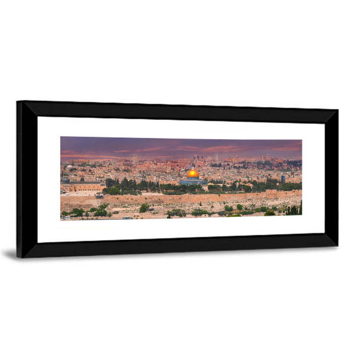 Jerusalem Golden Dome at Dusk Wall Art as a framed print