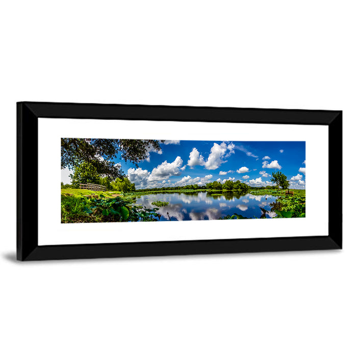 Brazos Bend Lake Reflection Wall Art as a framed print