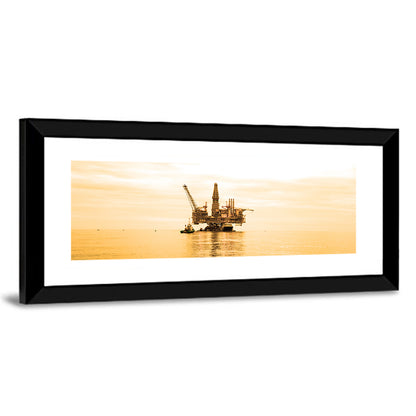 Oil Rig Sunset Wall Art
