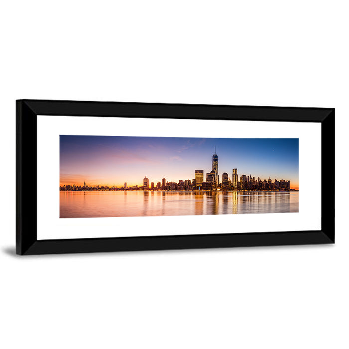 One World Trade Center Sunrise Wall Art as a framed print
