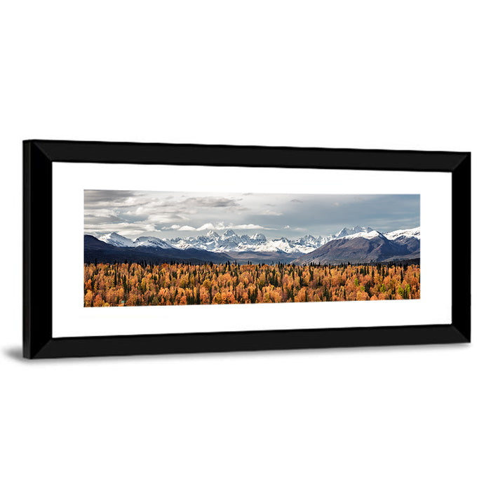 Talkeetna Autumn Landscape Wall Art as a framed print