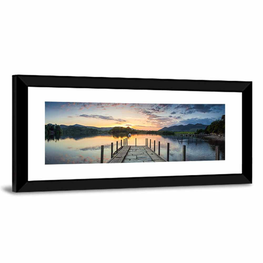 Derwent Water Stone Pier Sunset Wall Art