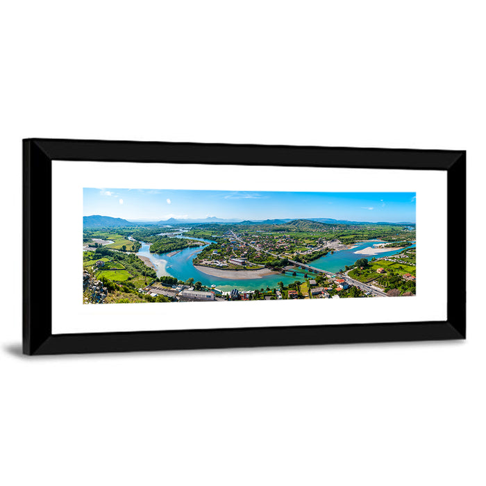 Shkodër River Valley Wall Art as a framed print