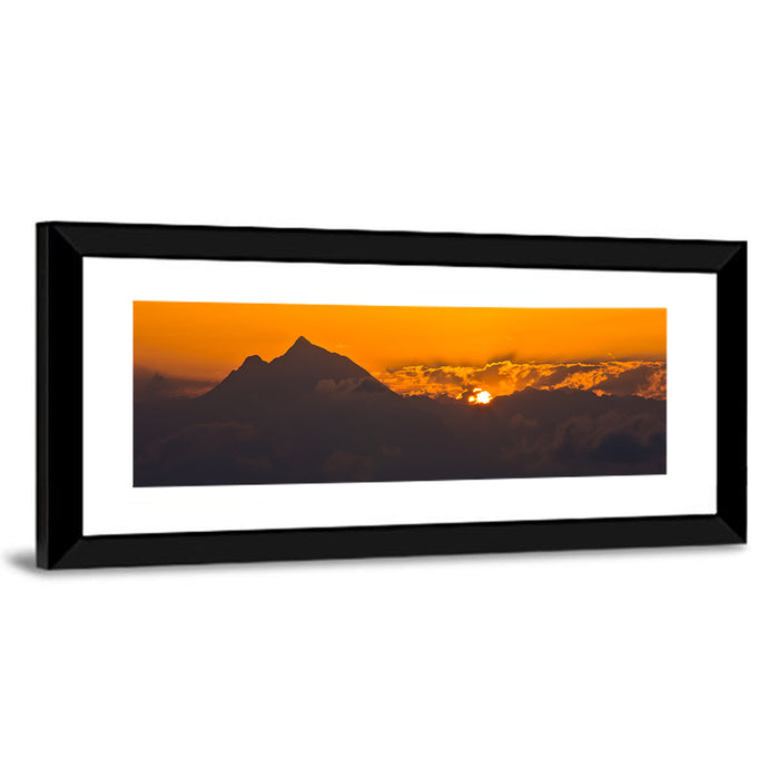 Athos Mountain Sunrise Wall Art as a framed print