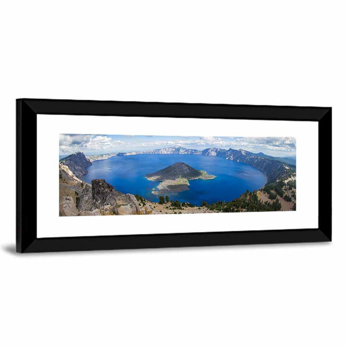 Crater Lake Rim View Wall Art as a framed print