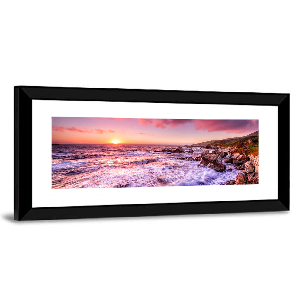 California Coast Sunset Wall Art