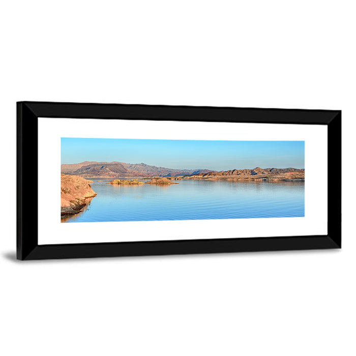 Lake Mead Rocky Shoreline Wall Art as a framed print
