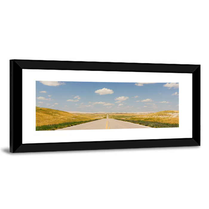 North Dakota Road to Horizon Wall Art as a framed print