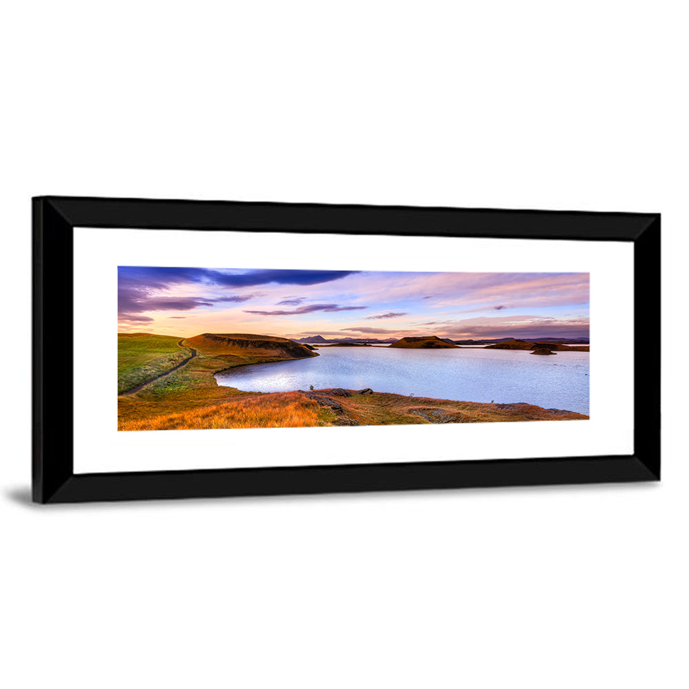 Sunset Over Lake Myvatn Wall Art