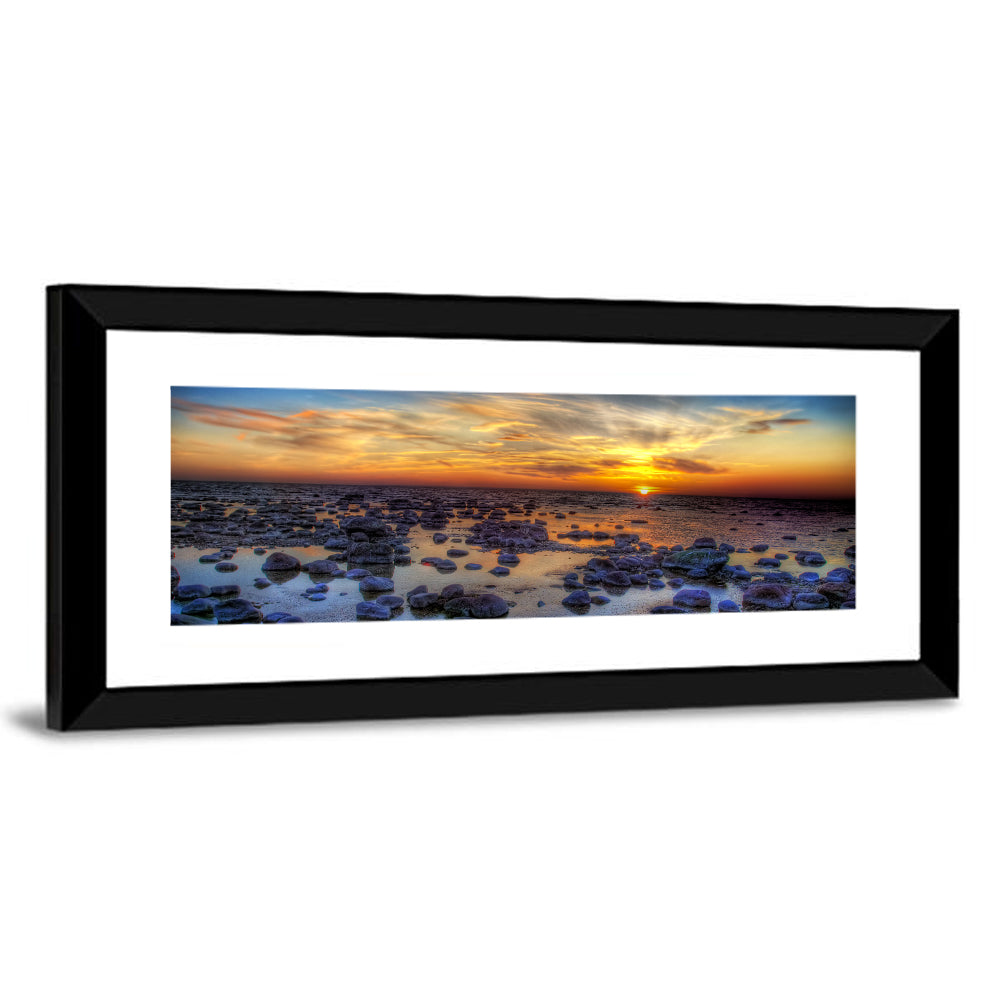 Sea Stones at Sunset Wall Art
