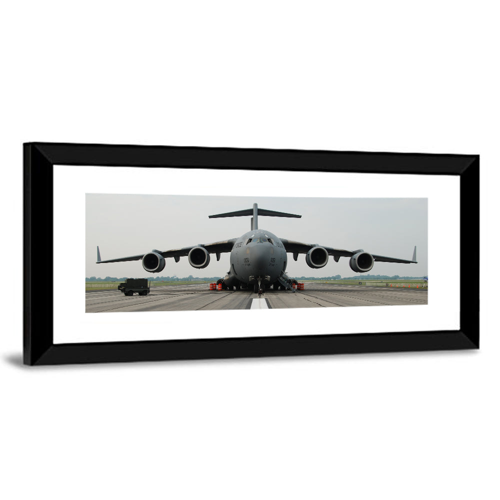 C-130 on Runway Wall Art